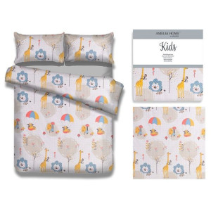 Ameliahome Zestaw Pościeli Kids Safarifriends 135x200+40x60+80x80