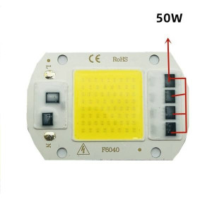 Dioda LED COB 50W 230V światło białe do halogenów i naświetlaczy