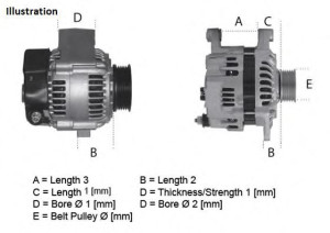 Alternator 12V LUCAS ELECTRICAL LRA01742 46448434
