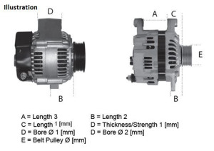 Alternator 12v Lucas Electrical Lrb00158r 89ff10300eb