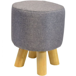 Pufa Krzesełko Taboret Szary 31,5 X 38cm
