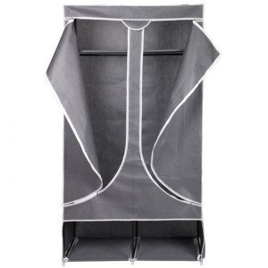 Szafa Tekstylna Garderoba 90x45x170cm Ciemno-szara 8835