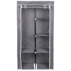 Szafa Tekstylna Garderoba Ciemny Szary 88x46x170 Cm