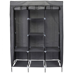 Garderoba Szafa Tekstylna 127x45x172 Cm Ciemnoszara