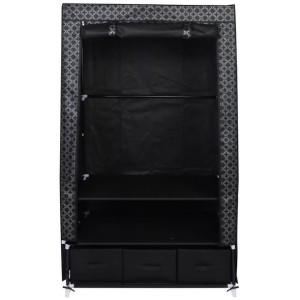 Garderoba Szafa Tekstylna Z 3 Szufladkami 88x50x160 Cm Orient