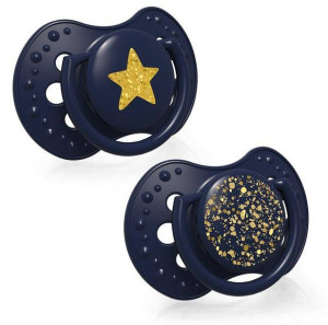 LOVI Smoczek Silikonowy Dynamiczny 18m+ Stardust Blue