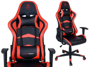 Fotel Gamingowy Biurowy Shadow Gamer Czarno-czerwony