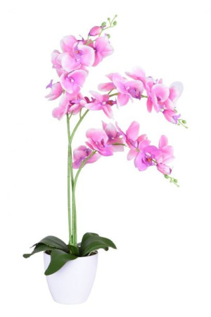Storczyk Orchidea Sztuczna 24 Kwiaty Różowa