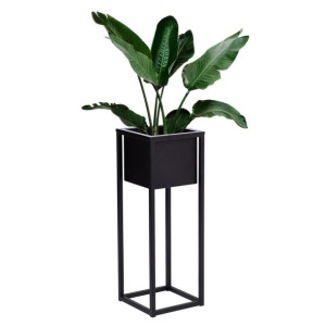 Kwietnik Loftowy Concove 60 Cm Czarny
