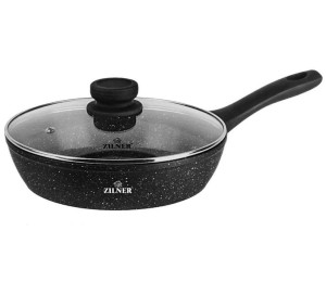 Patelnia Głęboka 28cm 3.2l Powłoka Marmurowa Z Pokr. Zilner Zl-7717 / 9218