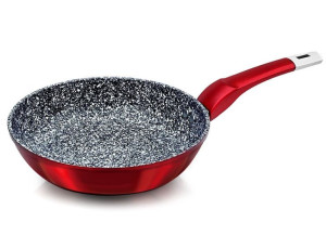Patelnia 24cm Powłoka Marmurowo-ceramiczna Zilner Burgund Zl-7195