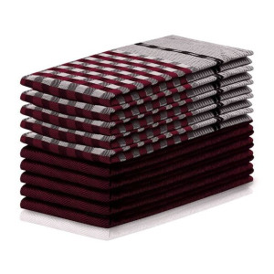 Kit Louie Check&art Burgundy&black 10pack 50x70