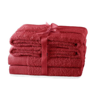 Amelia Home Ręcznik Amari D.red Set2*70x140+4*50x100