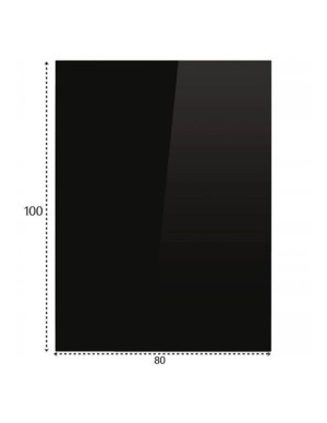 Podstawa Szklana Hartowana - Szyba Pod Piec Lub Kominek 100x80 Cm Czarna