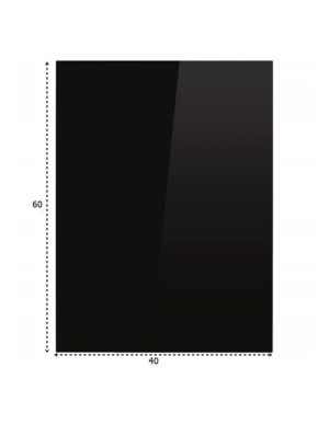 Podstawa Szklana Hartowana - Szyba Pod Piec Lub Kominek 60x40 Cm Czarna