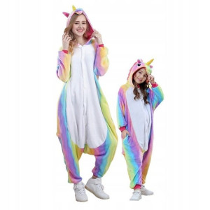 Onesie Jednorożec Unicorn jasna tęcza XL