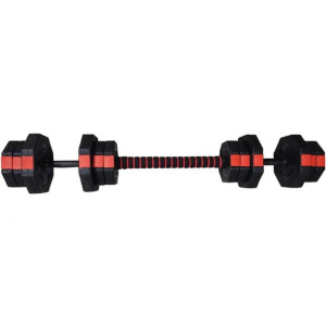 Regulowane Hantle Treningowe 2x10kg Z Funkcją Sztangi Eb Fit