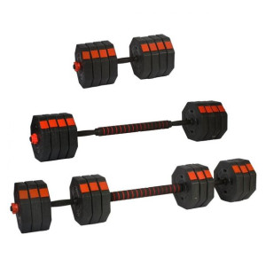 Regulowane Hantle Treningowe 2x15kg Z Funkcją Sztangi Eb Fit