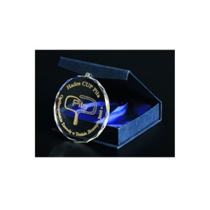 Medal Szklany Grawerowany Z Etui + Wypełnienie Farbą