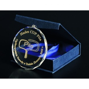 Medal Szklany Grawerowany Z Etui