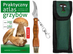Nóż + Gratis Atlas Grzybów Zestaw Grzybiarza Grzyb