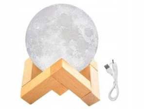 Lampka Nocna Świecący Księżyc 3d Lampa Światło