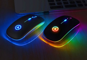 Myszka Bezprzewodowa Mysz Podświetlana Slim Led