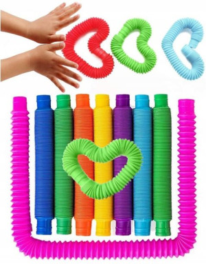 Rurki Pop Tube Rury Tuby Sensoryczne Zestaw 12 Szt