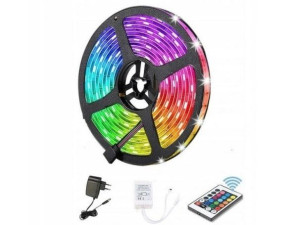 Taśma led wodoodporna rgb 5m +pilot zasilacz