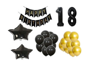 Zestaw dekoracje 18 urodziny osiemnastka balony