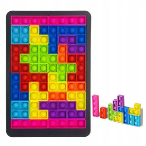 Zabawka Bąbelki Tetris Pop It Układanka Puzzle 3w1 Antystres