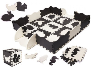 Puzzle Piankowe Mata / Kojec Dla Dzieci 25el. Czarno-białe