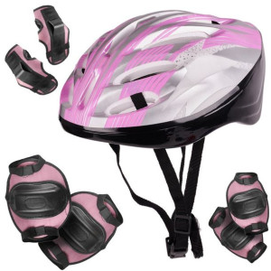 Kask Ochraniacze Na Rower Narty Regulacja Różowy