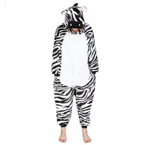 Onesie Przebranie Kombinezon ZEBRA L