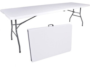 Stół Cateringowy Impro Składany W Walizkę - 240 Cm - Biały