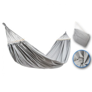 Hamak Ogrodowy 2 Osobowy Luxe Xxl 250x150cm Szary