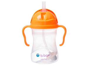 B.BOX Bidon z obciążoną słomką 240ml Pomarańczowy