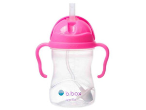 B.BOX Bidon z obciążoną słomką 240ml Malina