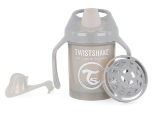 Twistshake Kubek Niekapek Mini Cup 230 ml Pastel Grey