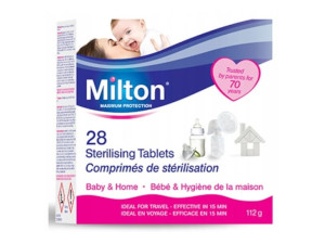 Milton Tabletki do sterylizacji butelek i smoczków 28 sztuk