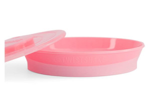 Twistshake Talerz z pokrywką Pastel Pink