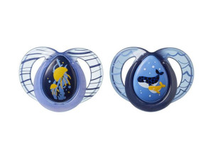 Tommee Tippee smoczek uspokajający Night Time 6-18m (2 szt.)
