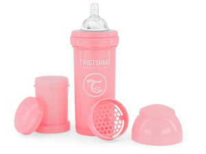 Twistshake Butelka Antykolkowa 260 ml Pastel Pink