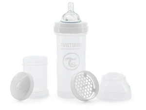 Twistshake Butelka Antykolkowa 260 ml White