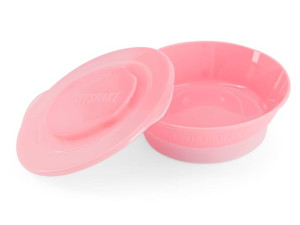 Twistshake Miska z pokrywką Pastel Pink