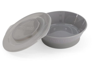 Twistshake Miska z pokrywką Pastel Grey