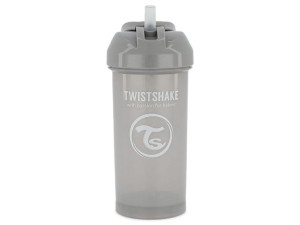 Twistshake Bidon ze słomką 360 ml Pastel Grey