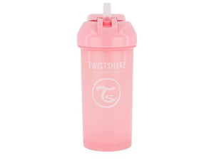 Twistshake Bidon ze słomką 360 ml Pastel Pink