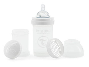 Twistshake Butelka Antykolkowa 180 ml White