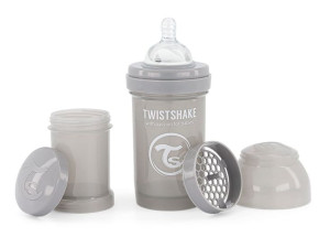 Twistshake Butelka Antykolkowa 180 ml Pastel Grey